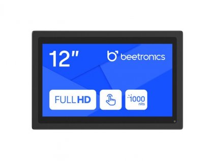 Dotykový monitor Beetronics 12HB9M 12" LED, PCAP (10-pcTouch), USB, bez rámčeka, čierny