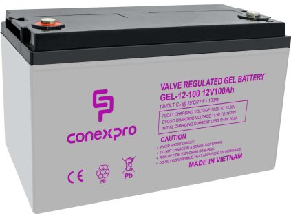 Batéria Conexpro GEL-12-100 GEL, 12V/100Ah, T16-M8, Deep Cycle