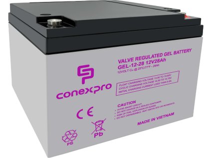 Batéria Conexpro GEL-12-28 GEL, 12V/28Ah, T12-M5, Deep Cycle