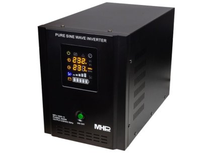 Napäťový menič MHPower MPU-1600-12 12V/230V, 1600W, funkce UPS, čistý sinus