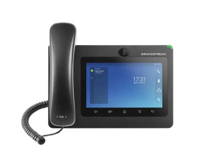 Telefón Grandstream GXV3370 IP video telefón, Android, 7" LCD, 16x SIP účtů, 2x RJ45, 2xUSB, WIFI, Bluetooth, PoE