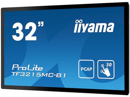 Dotykový monitor IIYAMA ProLite TF3215MC-B1, 31,5 "kioskový LED, PCAP, USB, VGA / HDMI, lesklý, bez rámčeka, čierny