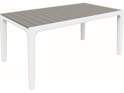 Záhradný stôl Keter Harmony biely / svetlo-sivý