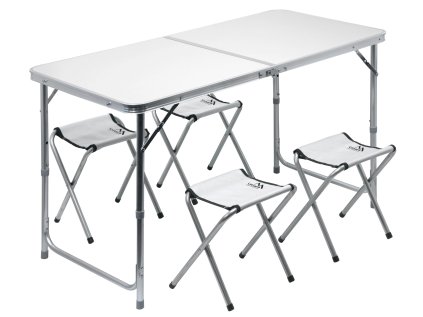 Stôl Cattara DOUBLE šedý + 4x stolička