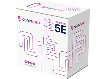 Kábel Conexpro UTP kábel ekonómy, CAT5e, LSOH, 24AWG, 305m, biely