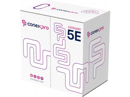 Kábel Conexpro UTP kábel ekonomy, CAT5e, LSOH, 24AWG, 305m, biely