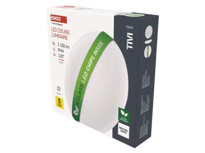LED stropné svietidlo TIVI, A CLASS, okrúhle biele 12,5W, IP44, Neutrálna biela