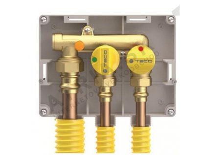 Rozdeľovač na plyn podomietkový - TC 1" x TC 3/4"; 2cestný  IVAR.K2.2