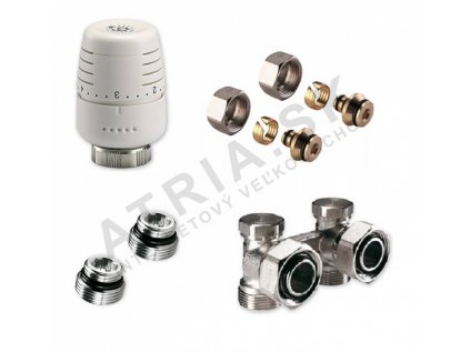 SADA AVK Vekoluxivar - pro dvojtrubkový systém- 1/2"xEK; 16x2; rohové  IVAR.KIT AVK DS 346/1