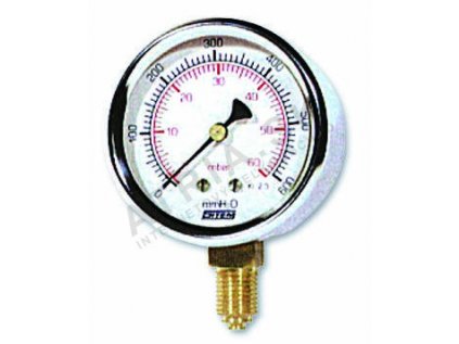 Manometer pre plyn - radiálny, 0 - 100 mbar/mm H2O