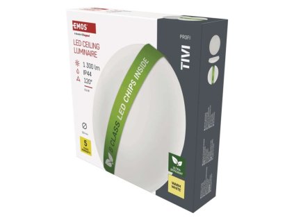 LED stropné svietidlo TIVI, B CLASS, okrúhle biele 8,6W, IP44, Teplá biela