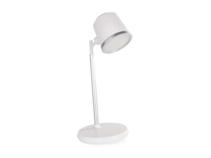 LED stolná lampa ABBIE, dobíjacia, biela