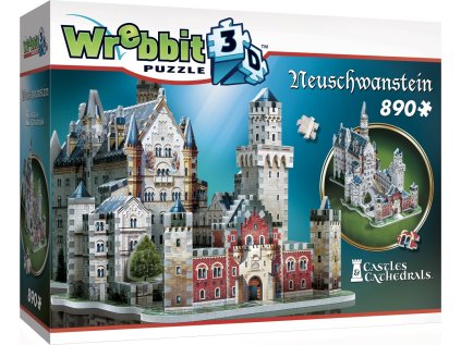 WREBBIT 3D 3D puzzle Zámek Neuschwanstein 890 dílků