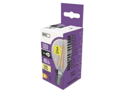 LED žiarovka Filament Mini Globe / E14 / 4 W (40 W) / 465 lm / teplá biela