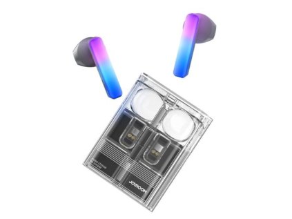 Joyroom Earphone IceLens Series Bluetooth True Wireless BT 5.3, TWS, AAC, SBC, HFP, A2DP, AVRCP, with LED Lights, Black (JR-TC1)