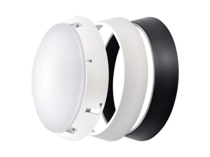 LED prisadené svietidlo ZURI, kruhové čierna/biela 14W teplá b.