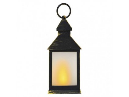 LED dekorácia – 6x lampáš mliečna čierna, 6x 3x AAA, vnútorný, vintage, časovač