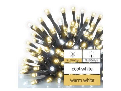 Standard LED spojovacia vianočná reťaz, 10 m, vonkajšia, teplá/studená biela