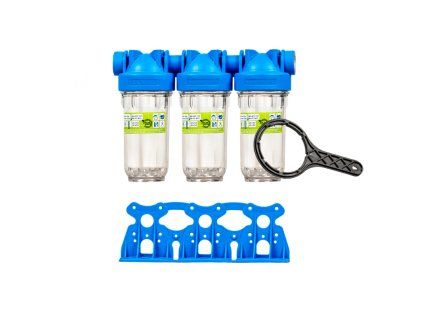 Filter JUNIOR 7" TRIO, 3/4" connection, three-stage water filter for treating drinking and utility water