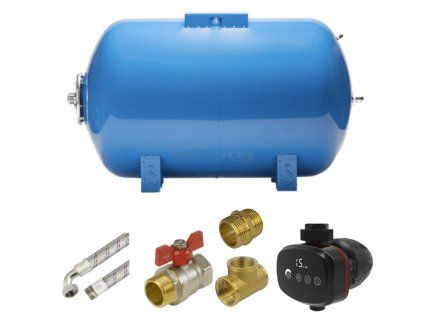 Water system set 80L AQUA OLA horizontal with ADARA 6, home water system with digital control unit