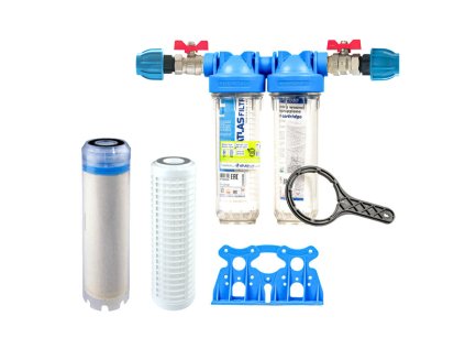 Sada filtra Senior 10" DUO. Komplet pripojenie 3/4". Zníženie dusičnanov vo vode. (QA 10 AF-SX)