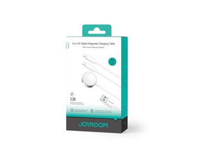 Joyroom Wireless Charger 3-in-1 Qi+Lightning+Lightning cable for iPhone and Apple Watch All Series with USB cable 1.2m, 3.5W, White (S-IW007)