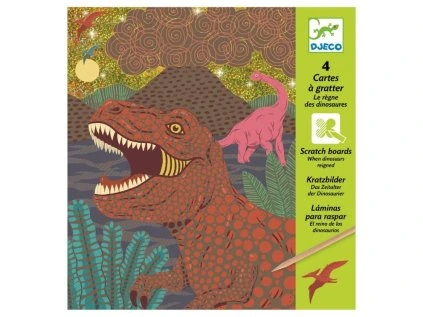 skrabaci obrazky dinosauri 4ks 59083
