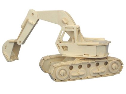 WOODEN TOY , WCK 3D puzzle Bagr