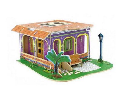 ROBOTIME 3D puzzle Vila snů: Studovna barevná 104 dílků