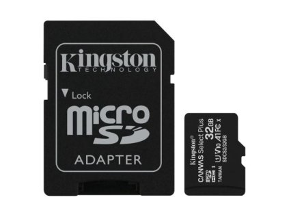 Kingston MicroSD Card Canvas Select Plus 32GB Class 10 UHS-I + Adapter Black EU (SDCS2/32GB)