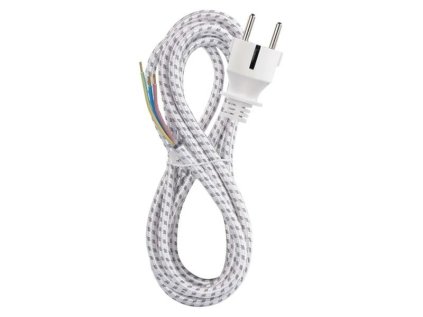 Flexo cord 3x0.75mm braided 2.4m EMOS S00003 for iron