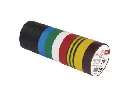 Páska izolačná PVC 19mm/20m  farebný mix EMOS 10ks