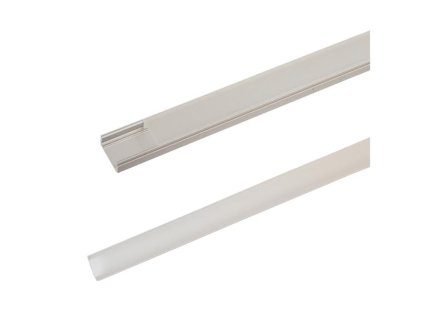 AL profil AS1 nový pre LED pásiky, k prisadzeniu, s difuzorom, 2m