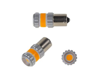 Autožiarovka LED BA15s 9-60V 12W CARCLEVER oranžová