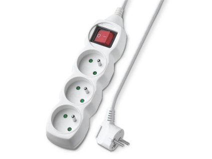 Predlžovací kábel 3 zásuvky 2m GETI GEC32S s vypínačom