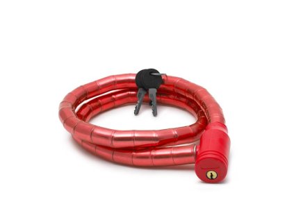 Zámok na bicykel WHEEL ZONE 57078RD červený