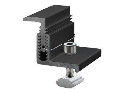 Nastaviteľný koncový úchyt čierny 32-42mm - sada 4ks