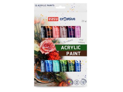 Farby akrylové EASY Creative 12ks 20ml