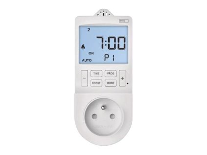 Termostat EMOS P5660FR zásuvkový s funkciou digitálneho časovača 2v1