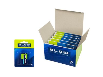 Batéria 9V (6LR61) alkalická BLOW Super Alkaline 12 ks/balenie