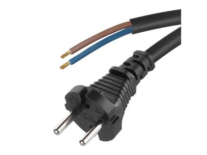 Flexo šnúra guma/neoprén 2x1,0mm2 5m čierna EMOS S03050N