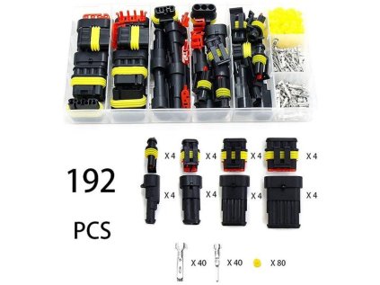Súprava vodotesných konektorov do auta, celkom 192 komponentov