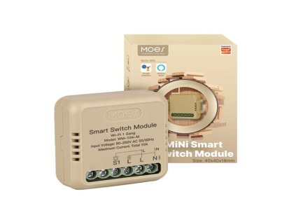 Smart ovládač osvetlenia MOES Switch Module MS-104M WiFi Tuya