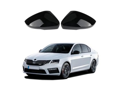 Kryty zrkadiel Škoda Octavia MK3 2017 - 2019 čierne lesklé