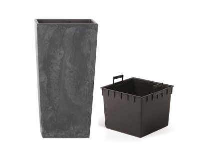 Kvetináč URBI SQUARE BETON EFFECT antracit 29,5cm