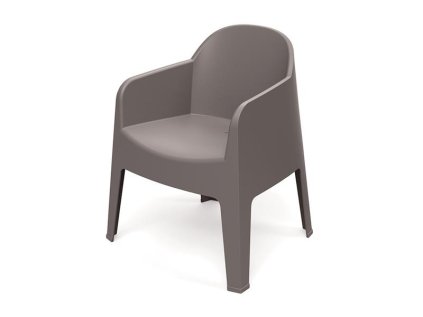 Stolička záhradná MILANE 680x600x805mm - zemito hnedá