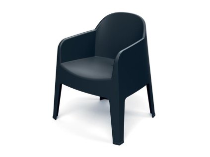 Stolička záhradná MILANE 680x600x805mm - uhoľná