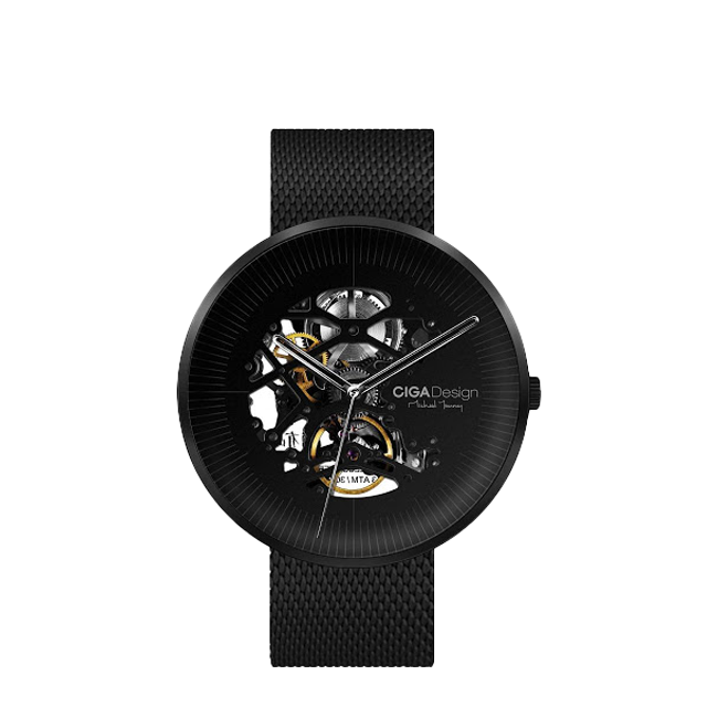 CIGA Design Náramkové hodinky Michael Young Series Automatic Mechanical Skeleton Black