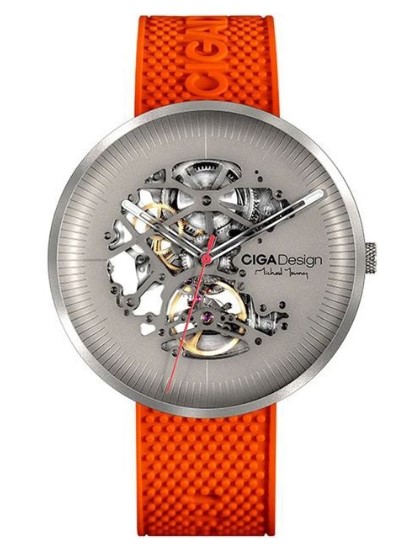 CIGA Design Náramkové hodinky Michael Young Series Titanium Edition Automatic Mechanical Skeleton Orange