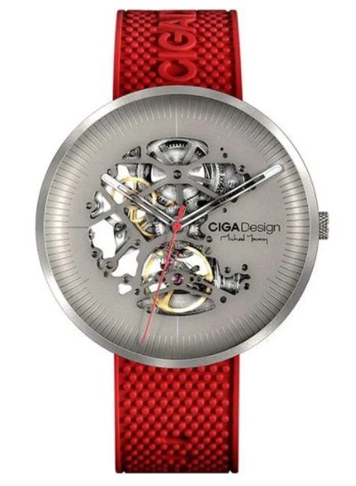 CIGA Design Náramkové hodinky Michael Young Series Titanium Edition Automatic Mechanical Skeleton Red